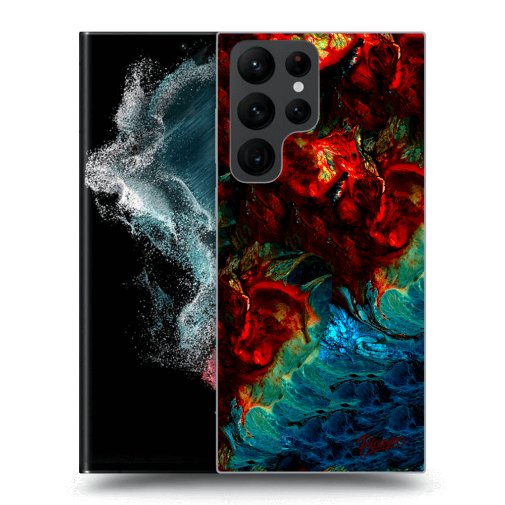 Picasee silikónový prehľadný obal pre Samsung Galaxy S22 Ultra 5G - Universe