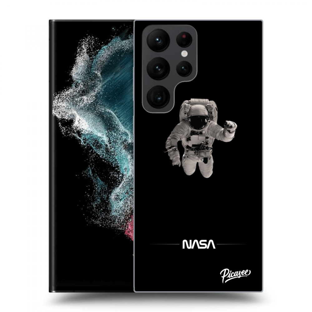 Picasee silikónový prehľadný obal pre Samsung Galaxy S22 Ultra 5G - Astronaut Minimal