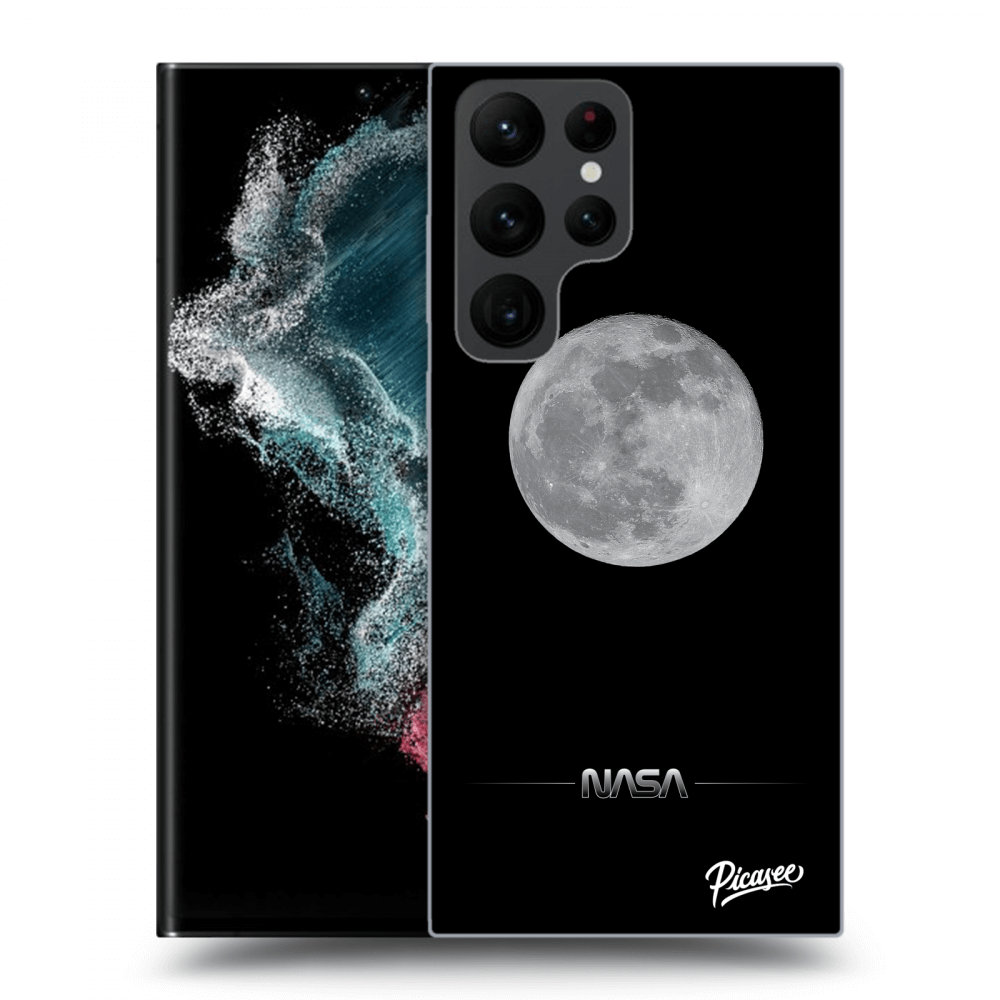 Picasee silikónový prehľadný obal pre Samsung Galaxy S22 Ultra 5G - Moon Minimal