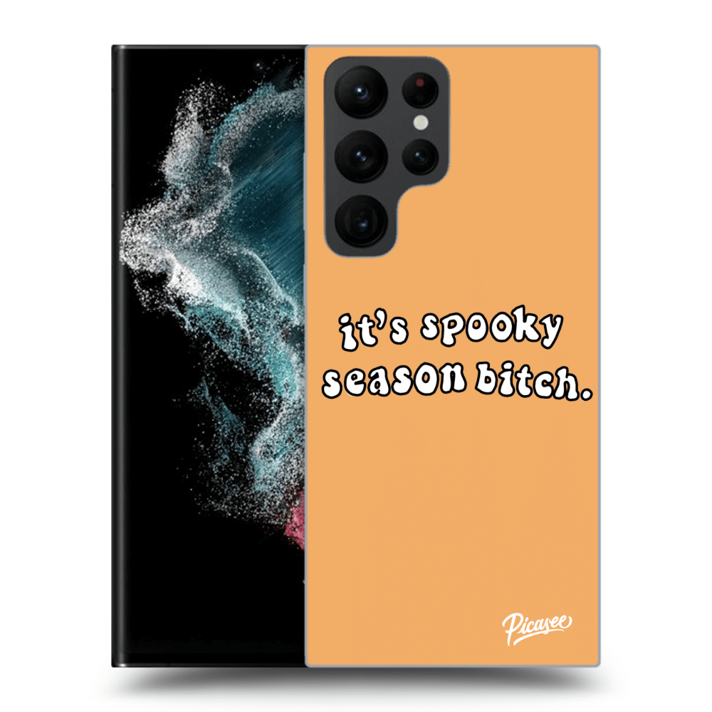 Picasee silikónový prehľadný obal pre Samsung Galaxy S22 Ultra 5G - Spooky season