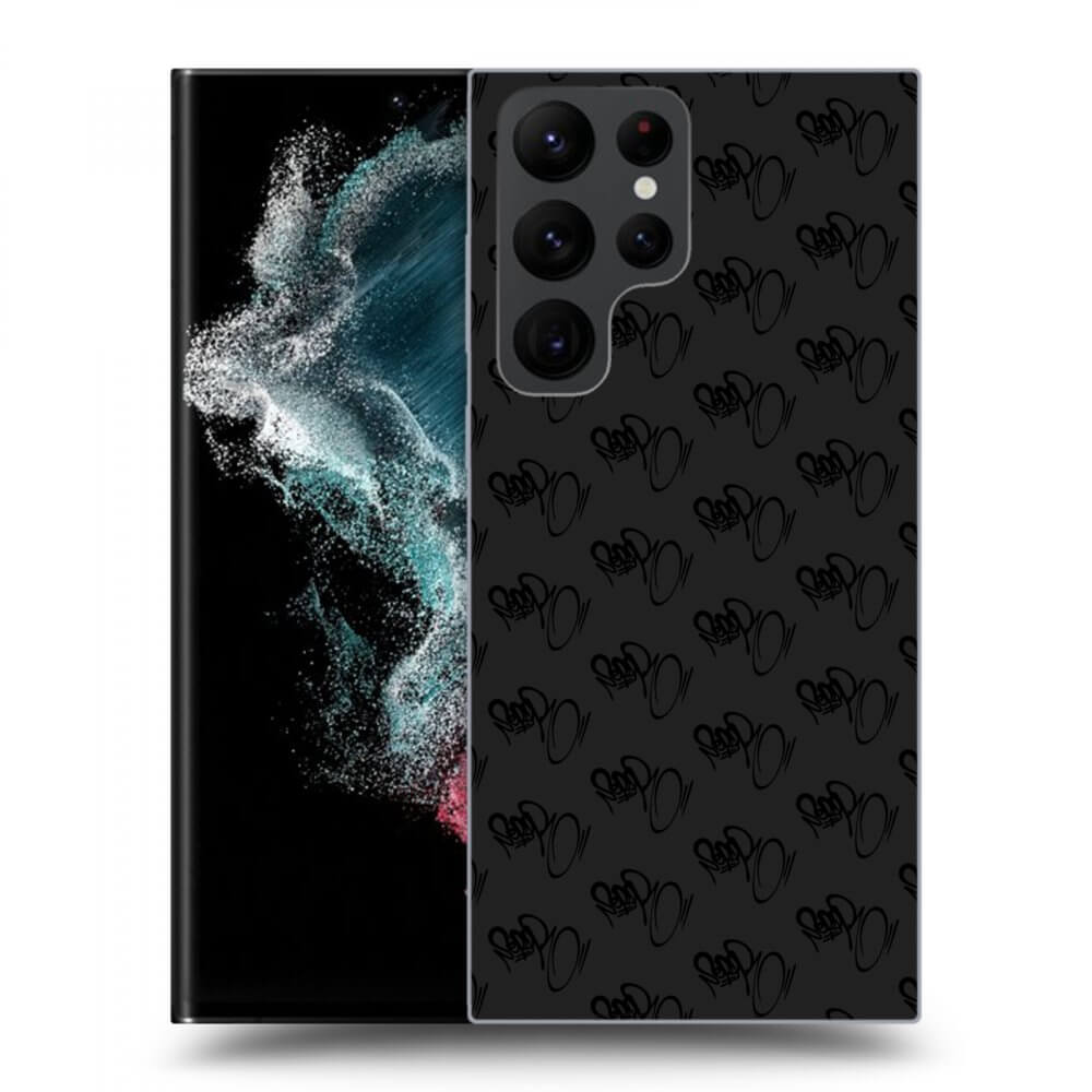 Picasee silikónový čierny obal pre Samsung Galaxy S22 Ultra 5G - Separ - Black On Black 1