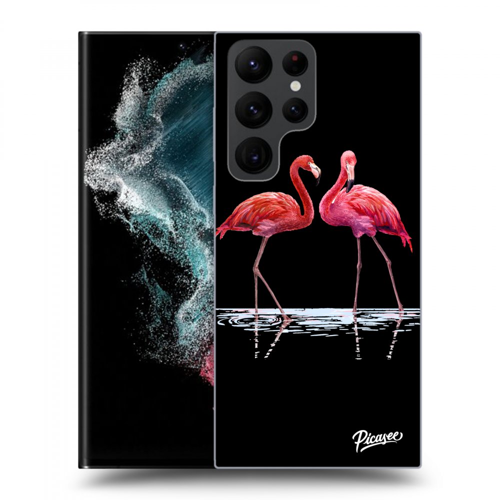 Picasee ULTIMATE CASE PowerShare pro Samsung Galaxy S22 Ultra 5G - Flamingos pár