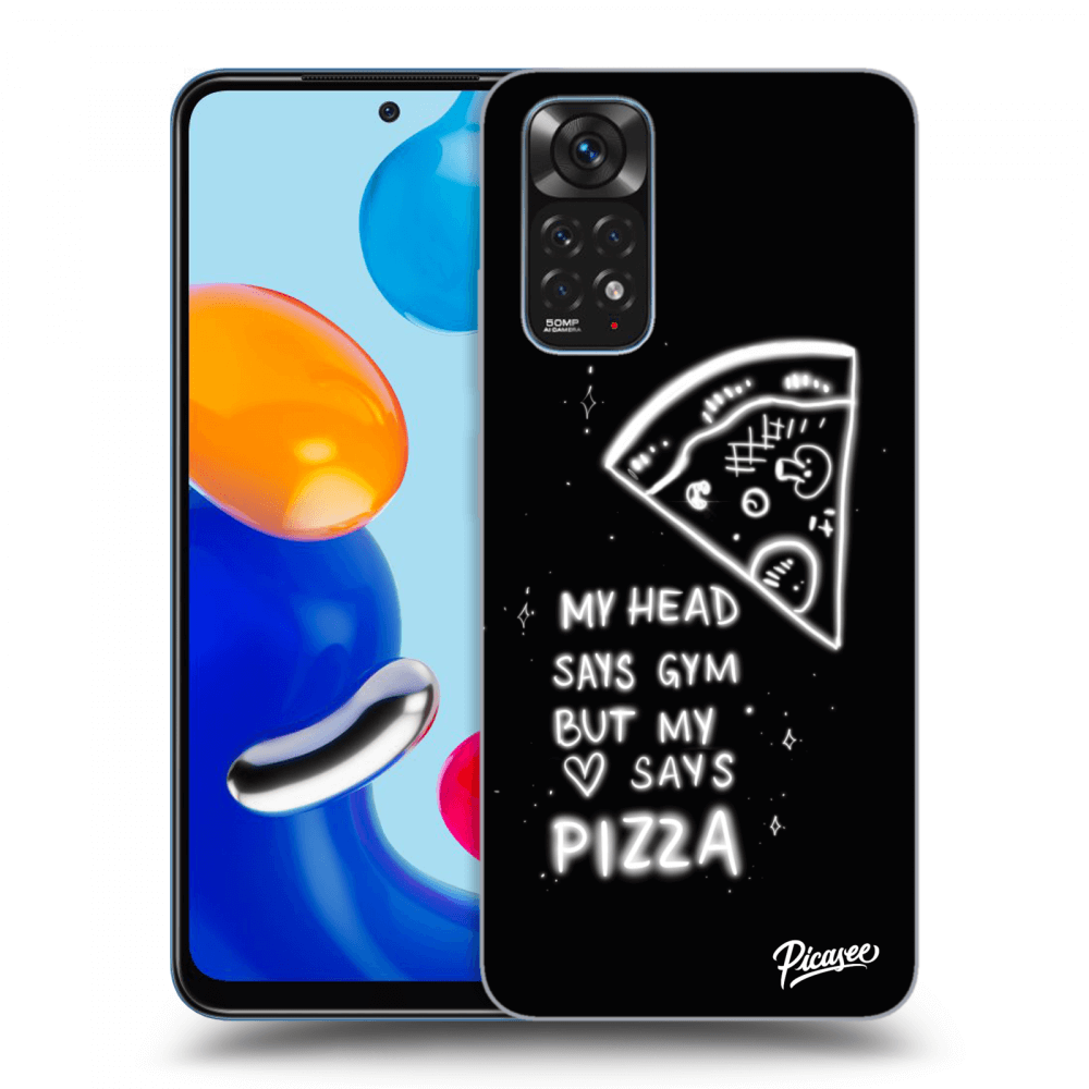 Picasee silikónový čierny obal pre Xiaomi Redmi Note 11 - Pizza
