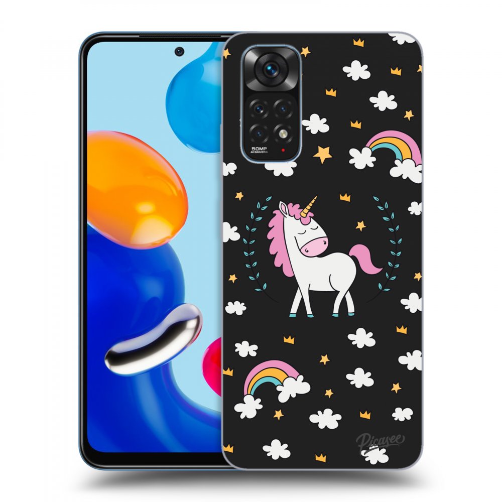 Picasee silikónový čierny obal pre Xiaomi Redmi Note 11S 4G - Unicorn star heaven