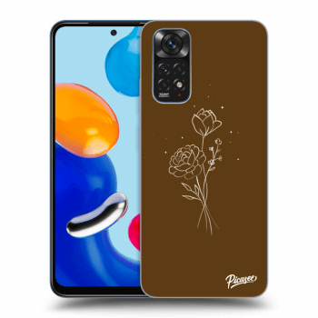 Obal pre Xiaomi Redmi Note 11S 4G - Brown flowers