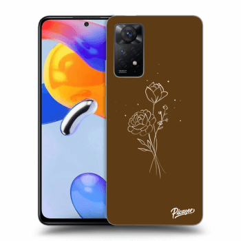 Picasee ULTIMATE CASE pro Xiaomi Redmi Note 11 Pro - Brown flowers