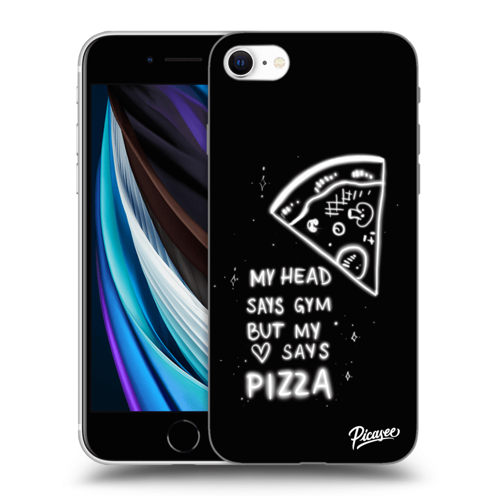 Picasee silikónový prehľadný obal pre Apple iPhone SE 2022 - Pizza