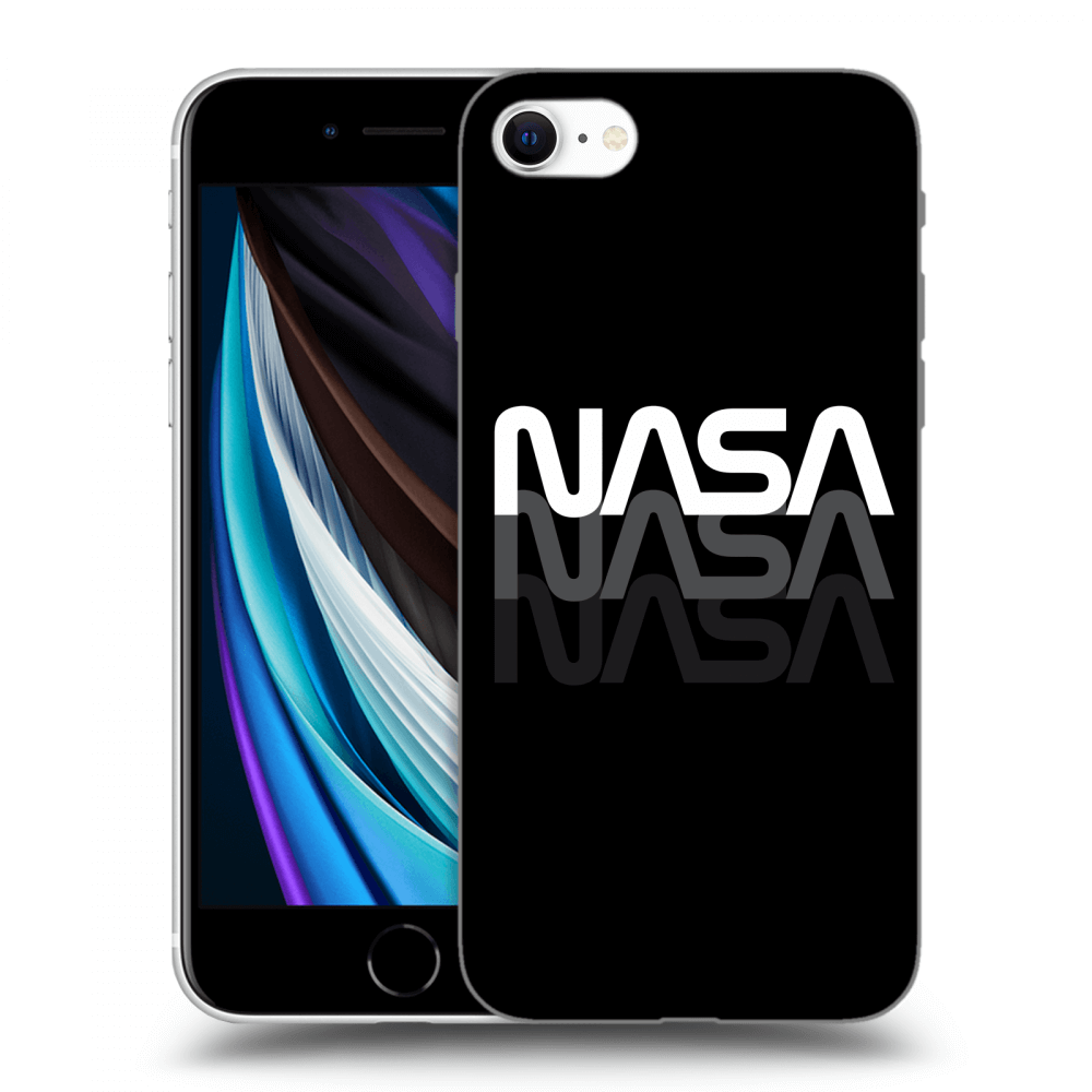 Picasee silikónový čierny obal pre Apple iPhone SE 2022 - NASA Triple