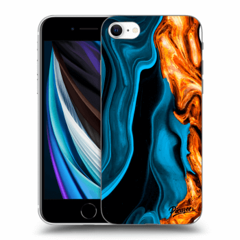 Picasee silikónový čierny obal pre Apple iPhone SE 2022 - Gold blue