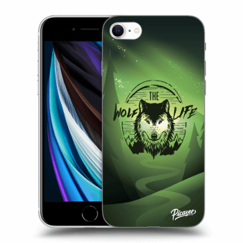 Picasee silikónový čierny obal pre Apple iPhone SE 2022 - Wolf life