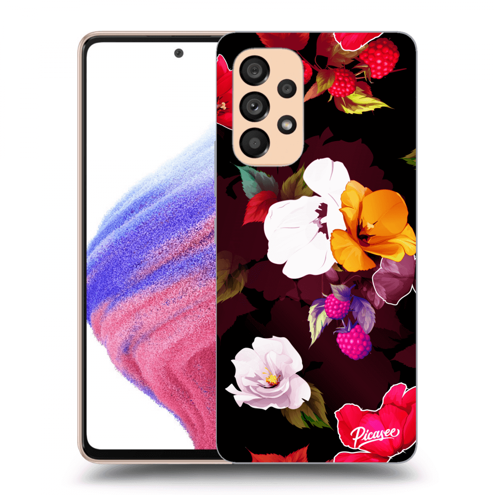 Picasee silikónový prehľadný obal pre Samsung Galaxy A53 5G - Flowers and Berries