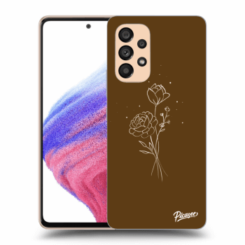 Picasee ULTIMATE CASE pro Samsung Galaxy A53 5G - Brown flowers