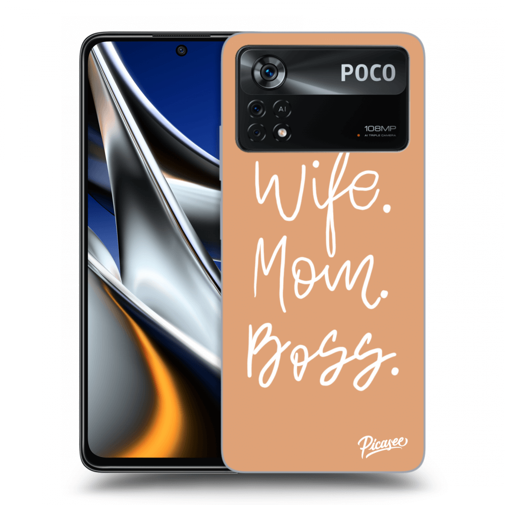 Picasee silikónový prehľadný obal pre Xiaomi Poco X4 Pro 5G - Boss Mama