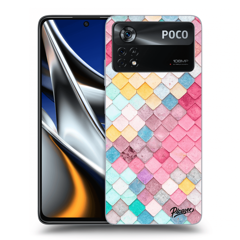 Picasee silikónový prehľadný obal pre Xiaomi Poco X4 Pro 5G - Colorful roof