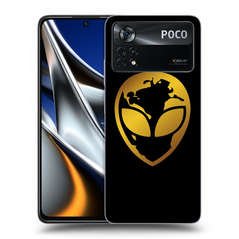 Picasee ULTIMATE CASE pro Xiaomi Poco X4 Pro 5G - EARTH - Gold Alien 3.0