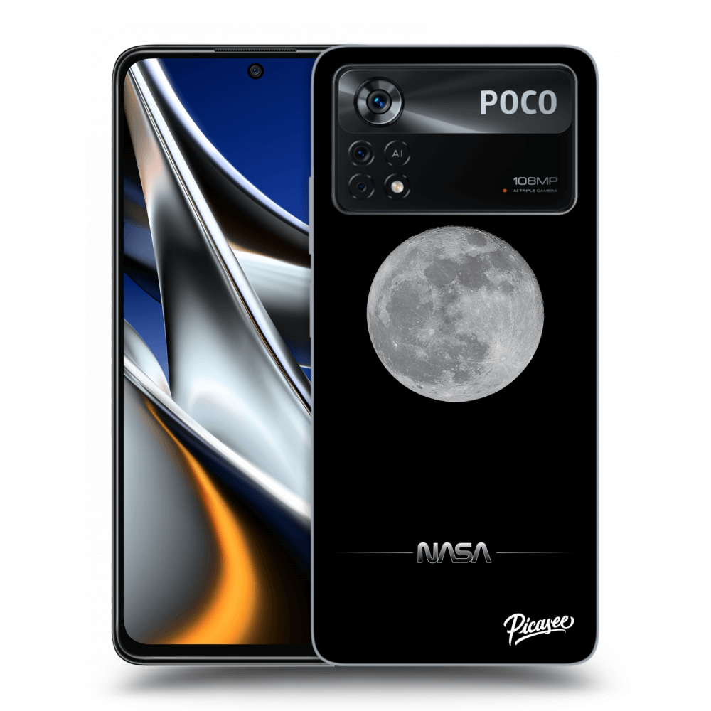 Picasee silikónový čierny obal pre Xiaomi Poco X4 Pro 5G - Moon Minimal
