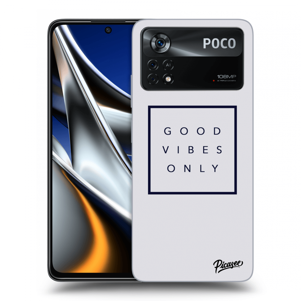 Picasee silikónový čierny obal pre Xiaomi Poco X4 Pro 5G - Good vibes only