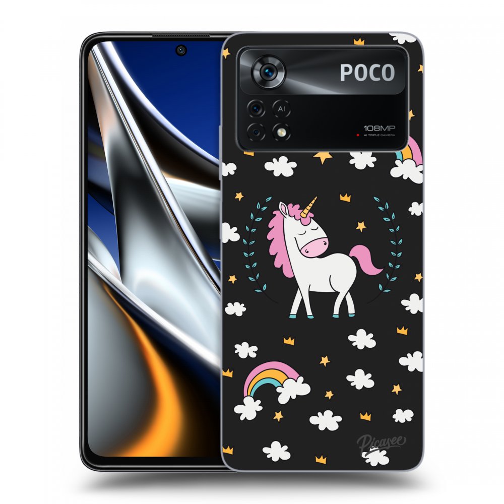 Silikónový čierny Obal Pre Xiaomi Poco X4 Pro 5G - Unicorn Star Heaven
