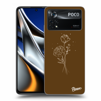 Obal pre Xiaomi Poco X4 Pro 5G - Brown flowers