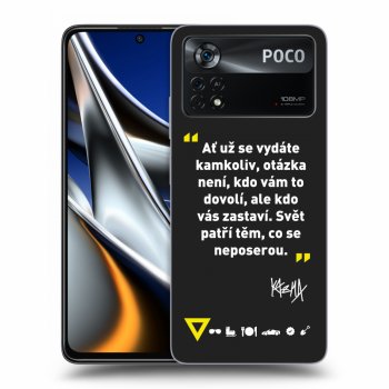 Picasee silikónový čierny obal pre Xiaomi Poco X4 Pro 5G - Kazma - SVĚT PATŘÍ TĚM, CO SE NEPOSEROU