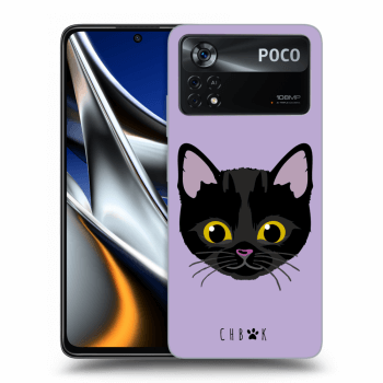 Picasee silikónový čierny obal pre Xiaomi Poco X4 Pro 5G - Chybí mi kočky - Fialová