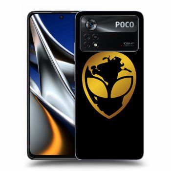 Obal pre Xiaomi Poco X4 Pro 5G - EARTH - Gold Alien 3.0