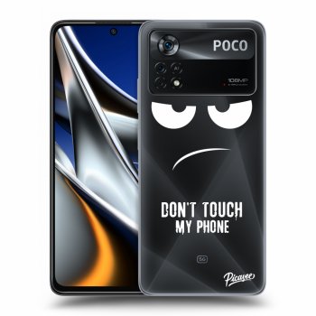 Picasee silikónový prehľadný obal pre Xiaomi Poco X4 Pro 5G - Don't Touch My Phone