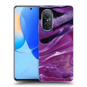 Picasee silikónový prehľadný obal pre Huawei Nova 9 SE - Purple glitter