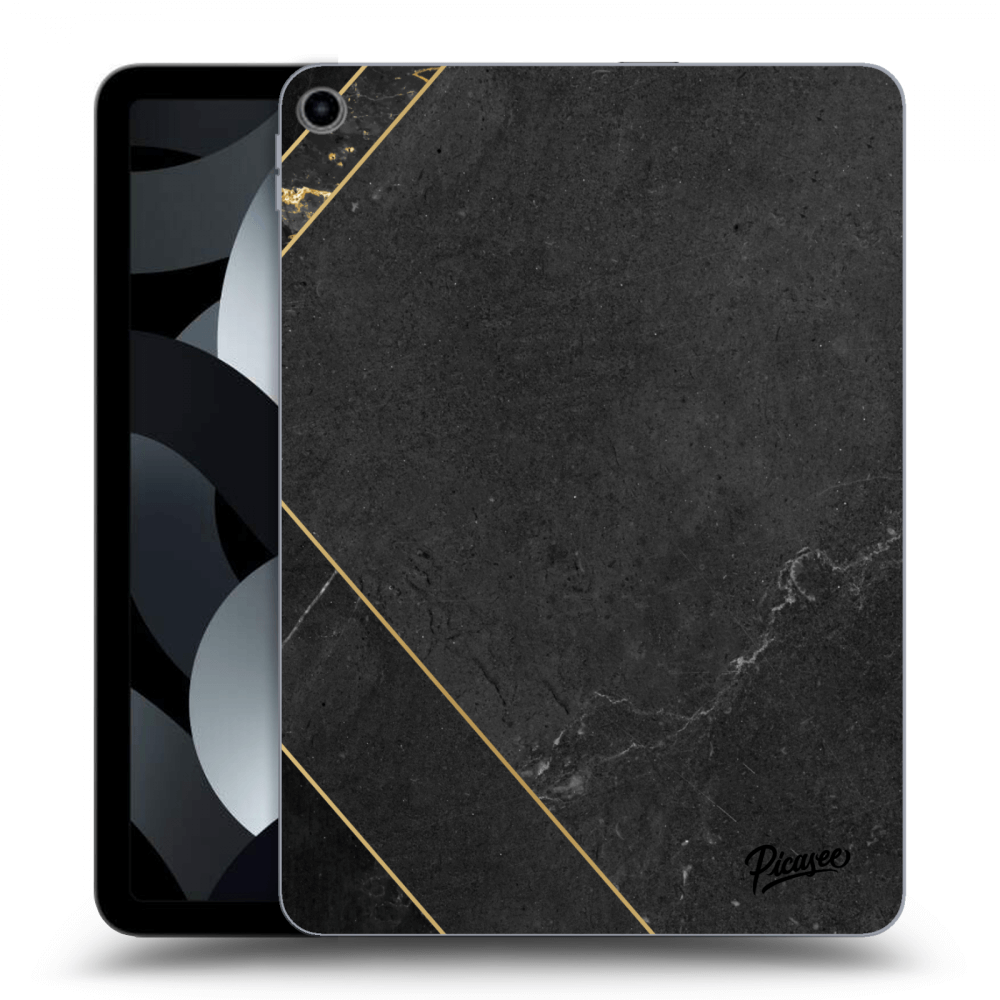 Picasee silikónový prehľadný obal pre Apple iPad Air 5 10.9" 2022 - Black tile