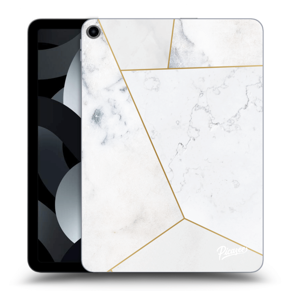 Picasee silikónový prehľadný obal pre Apple iPad Air 5 10.9" 2022 - White tile