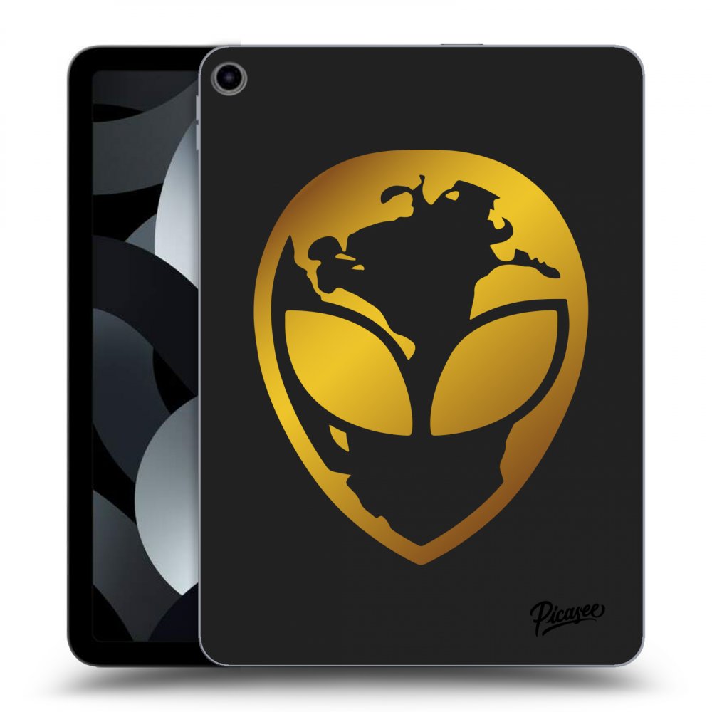 Picasee silikónový čierny obal pre Apple iPad Air 5 10.9" 2022 - EARTH - Gold Alien 3.0