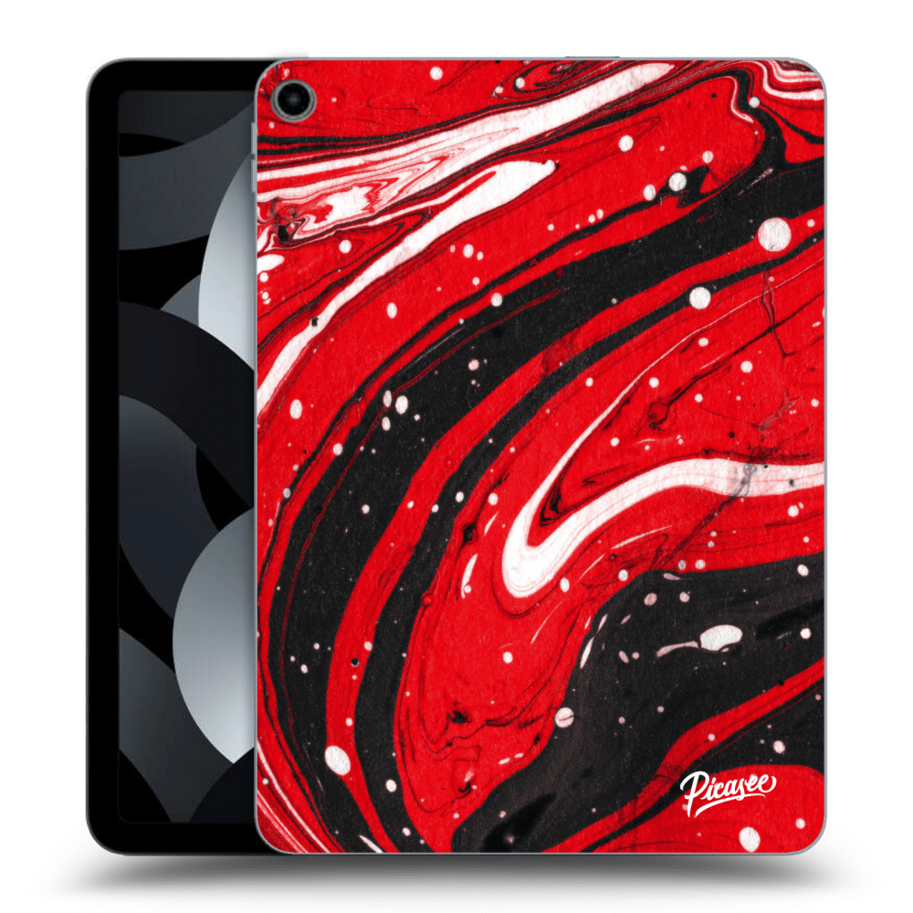 Picasee silikónový prehľadný obal pre Apple iPad Air 5 10.9" 2022 - Red black