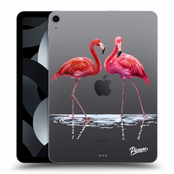 Picasee silikónový prehľadný obal pre Apple iPad Air 5 10.9" 2022 - Flamingos couple