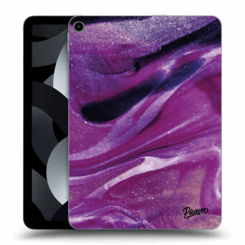 Picasee silikónový prehľadný obal pre Apple iPad Air 5 10.9" 2022 - Purple glitter