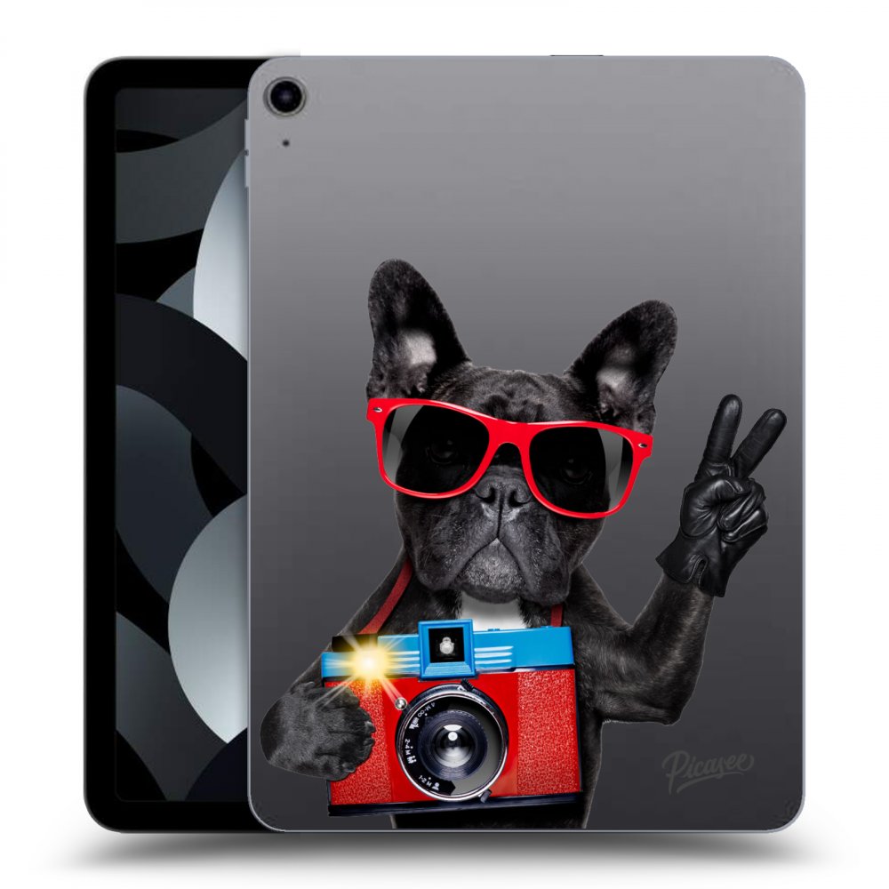 Picasee silikónový prehľadný obal pre Apple iPad Air 5 10.9" 2022 - French Bulldog