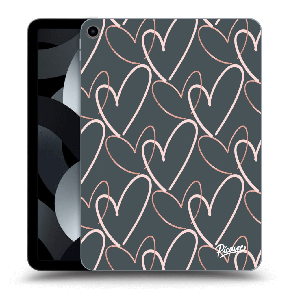Picasee silikónový čierny obal pre Apple iPad Air 5 10.9" 2022 - Lots of love