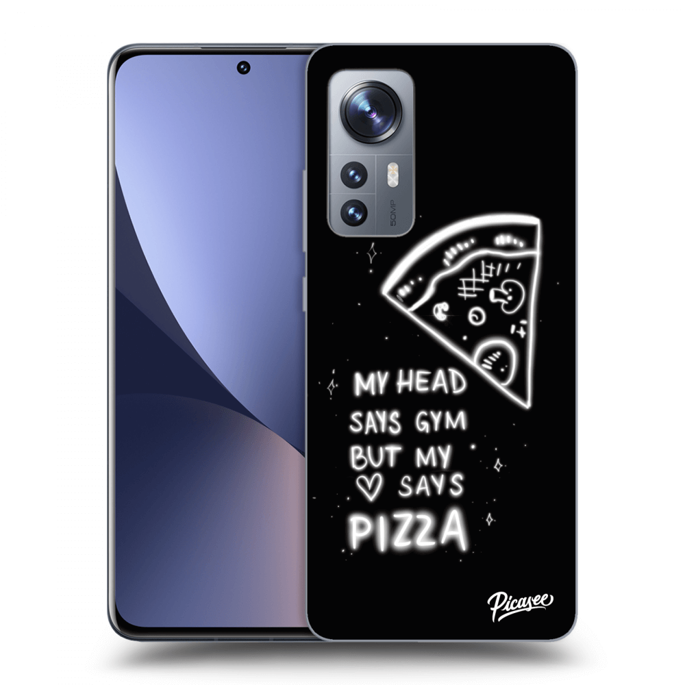 Picasee silikónový čierny obal pre Xiaomi 12 - Pizza
