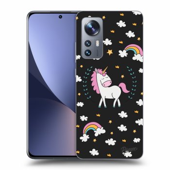 Picasee silikónový čierny obal pre Xiaomi 12 - Unicorn star heaven
