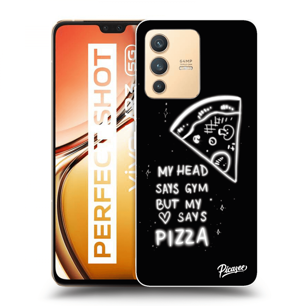 Picasee silikónový prehľadný obal pre Vivo V23 5G - Pizza