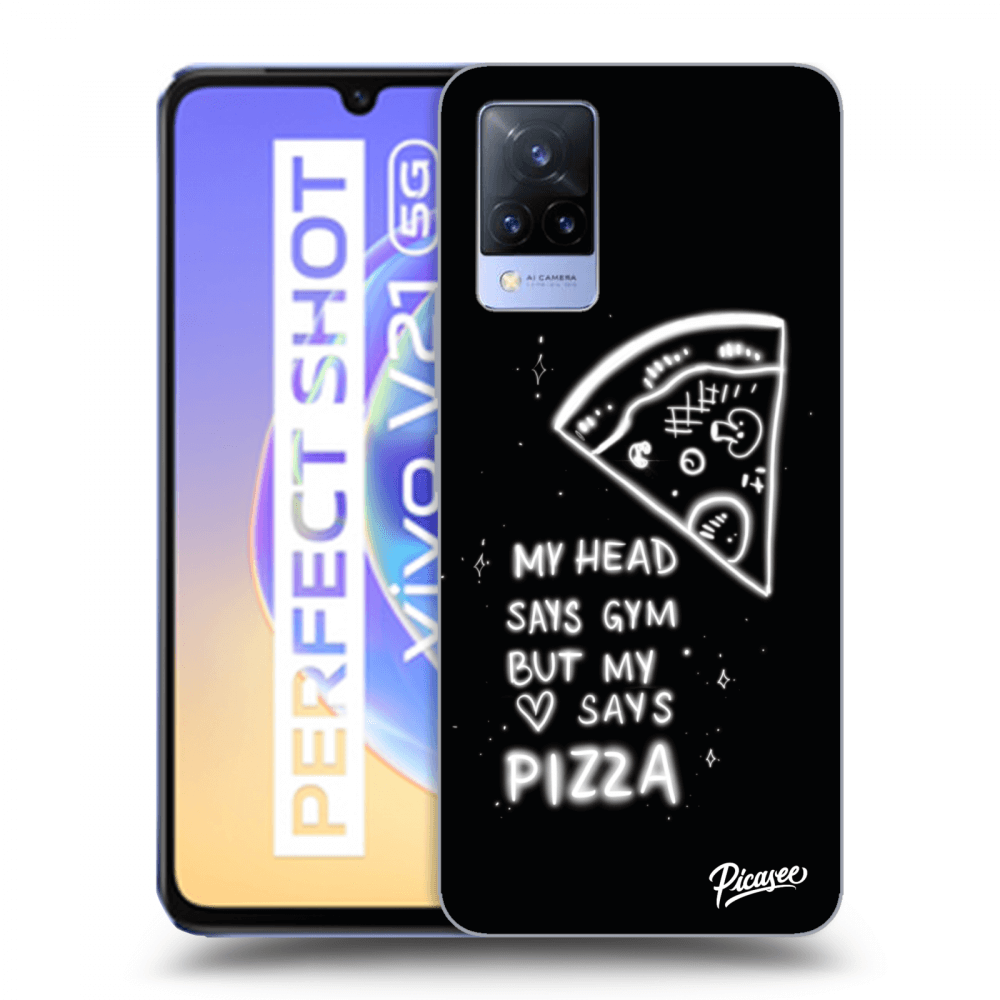 Picasee silikónový prehľadný obal pre Vivo V21 5G - Pizza