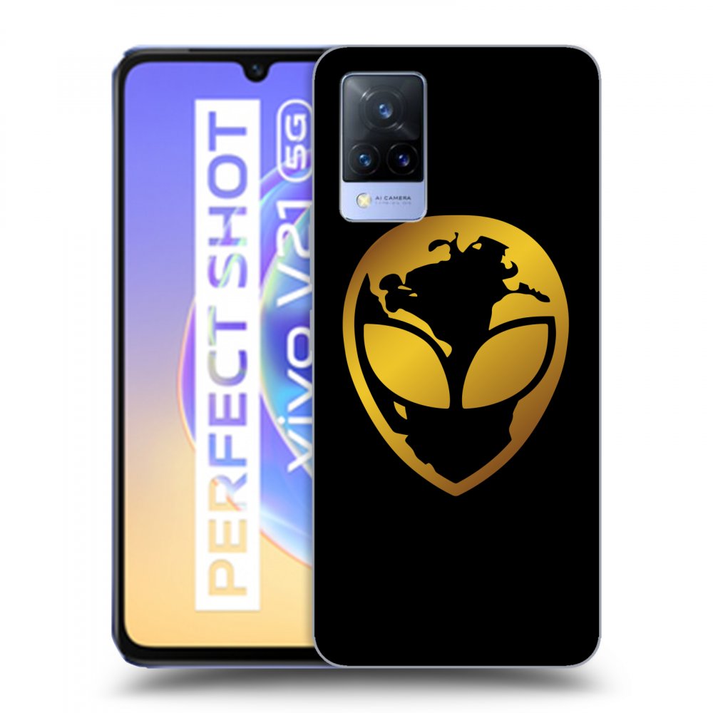 Picasee ULTIMATE CASE pro Vivo V21 5G - EARTH - Gold Alien 3.0
