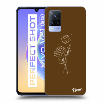 Picasee ULTIMATE CASE pro Vivo V21 5G - Brown flowers