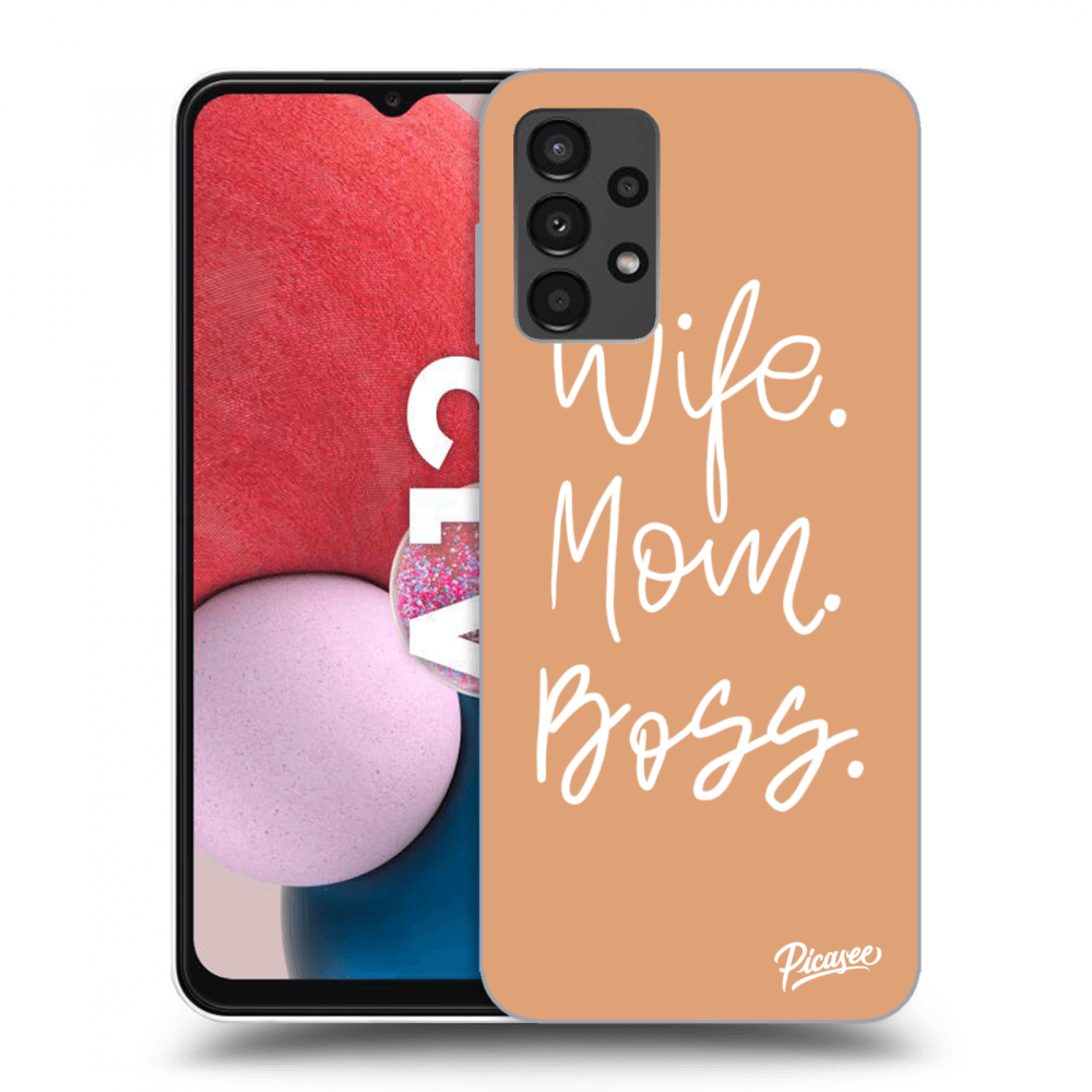 Picasee silikónový prehľadný obal pre Samsung Galaxy A13 4G A135 - Boss Mama