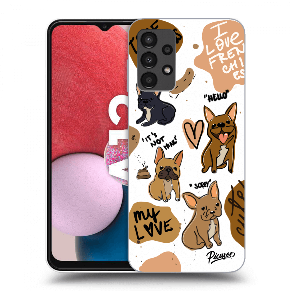 Picasee silikónový čierny obal pre Samsung Galaxy A13 4G A135 - Frenchies