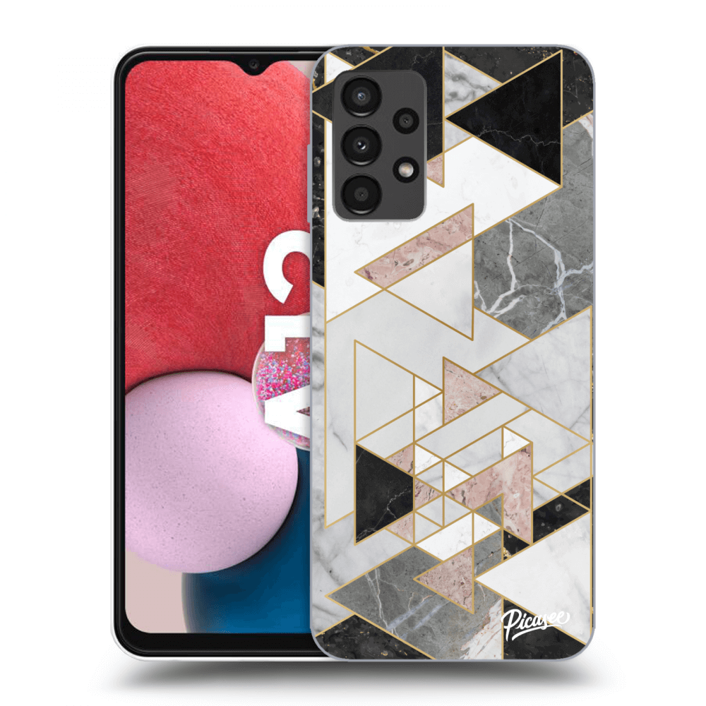 Picasee silikónový prehľadný obal pre Samsung Galaxy A13 4G A135 - Light geometry