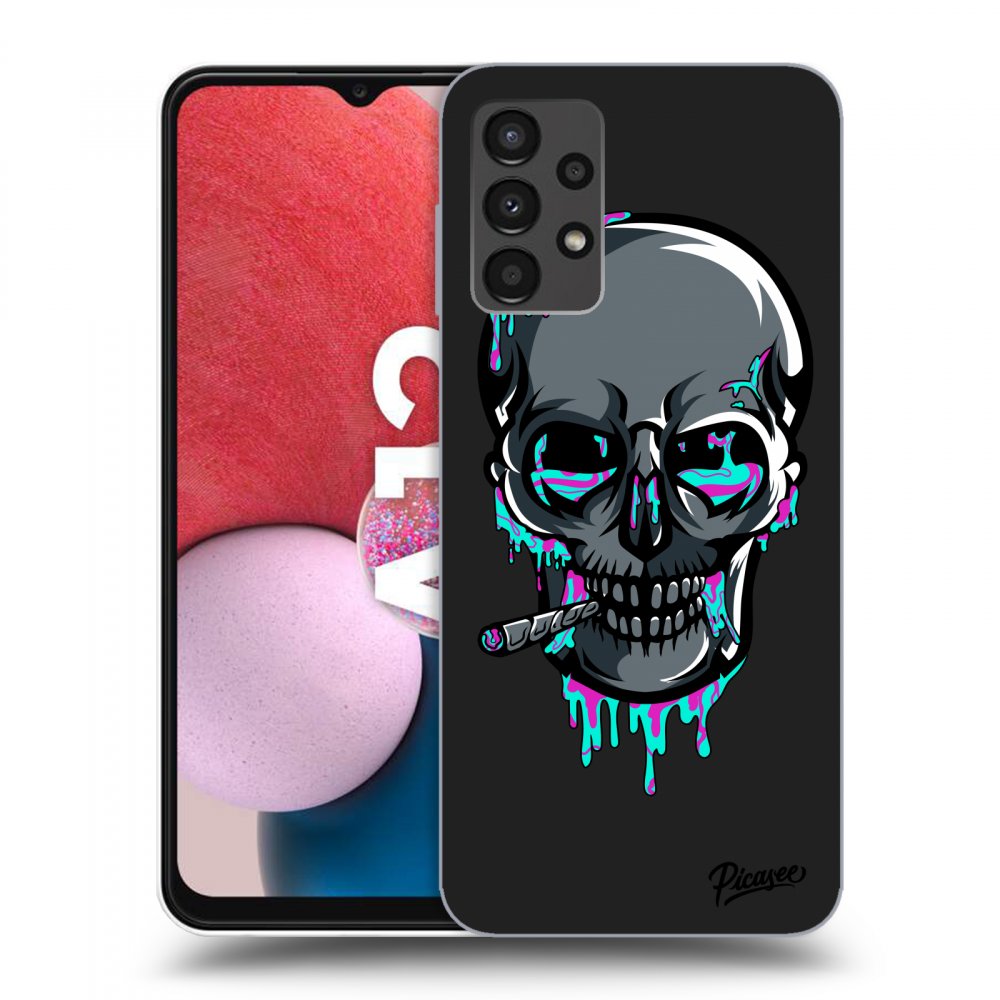 Picasee silikónový čierny obal pre Samsung Galaxy A13 4G A135 - EARTH - Lebka 3.0