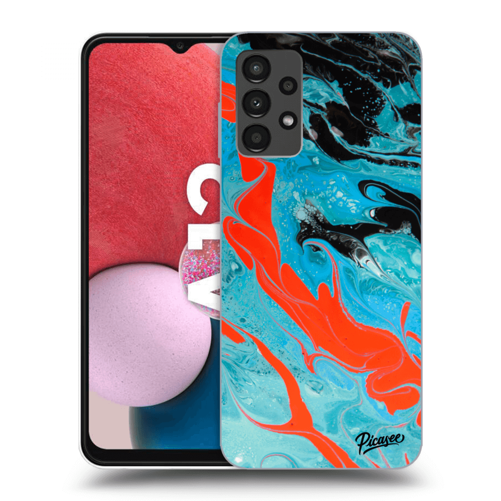 Picasee silikónový prehľadný obal pre Samsung Galaxy A13 4G A135 - Blue Magma