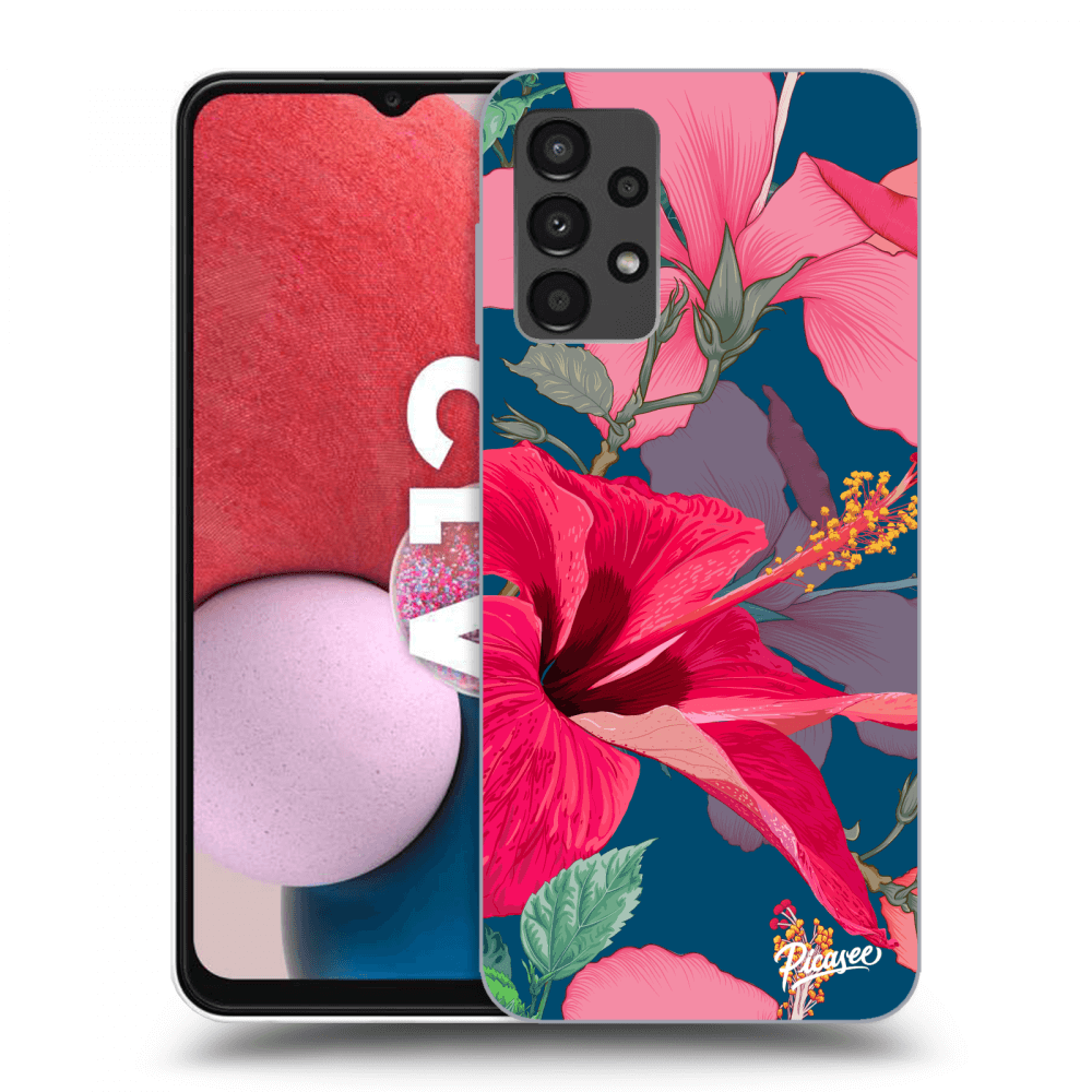 Picasee silikónový prehľadný obal pre Samsung Galaxy A13 4G A135 - Hibiscus