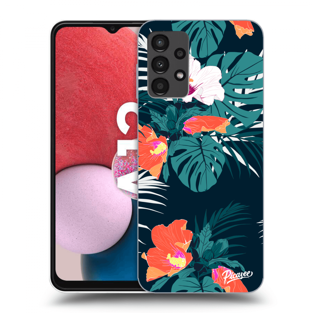 Picasee silikónový prehľadný obal pre Samsung Galaxy A13 4G A135 - Monstera Color