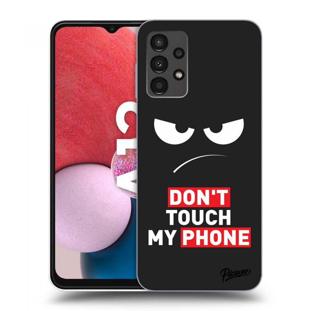 Picasee silikónový čierny obal pre Samsung Galaxy A13 4G A135 - Angry Eyes - Transparent